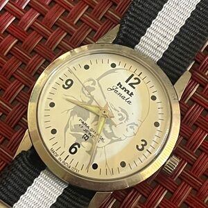 HMT Classic Gents Wristwatch with Ghandi on the dial